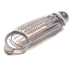 Stretchy Black Penis Sleeve With Pleasure Ridges Stretchy Black Penis Sleeve With Pleasure Ridges