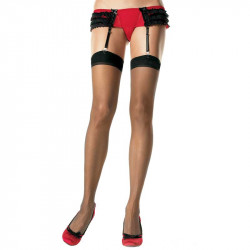 Leg Avenue Plus Size Sheer Stockings Black UK 18 to 22