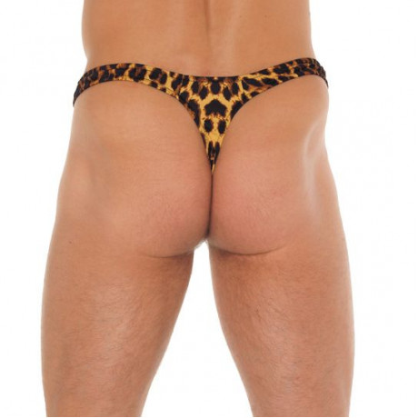 Mens Leopard Print GString