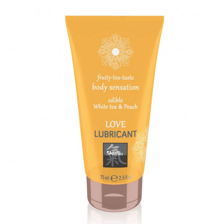 Shiatsu Love Lubricant Edible White Tea And Peach 75ml Shiatsu Love Lubricant Edible White Tea And Peach 75ml