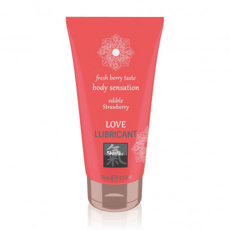 Shiatsu Love Lubricant Edible Strawberry 75ml Shiatsu Love Lubricant Edible Strawberry 75ml