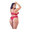 Cottelli Plus Size Red Lace Bra And Briefs Cottelli Plus Size Red Lace Bra And Briefs