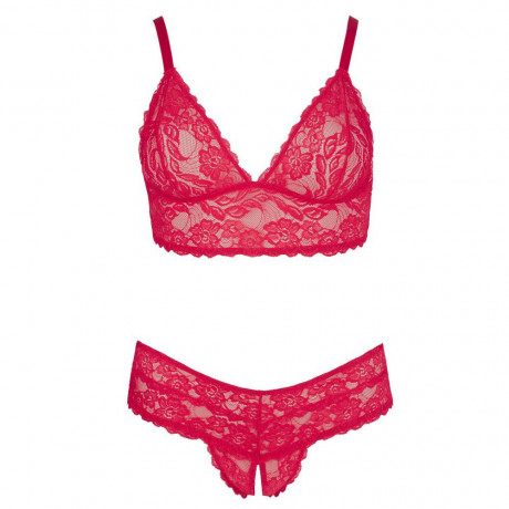 Cottelli Plus Size Red Lace Bra And Briefs Cottelli Plus Size Red Lace Bra And Briefs