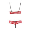 Cottelli Bra Set Open Cup and Crotchless Set