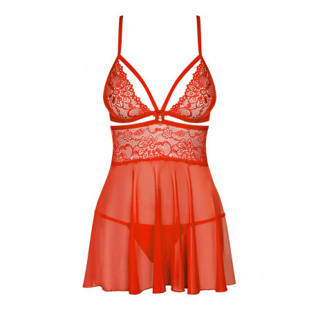 Obsessive Babydoll And String Red Obsessive Babydoll And String Red