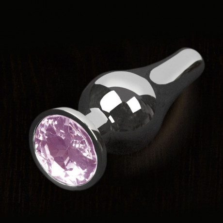 Dolce Piccante Silver Style Anal Plug Small With Pink Gem Dolce Piccante Silver Style Anal Plug Small With Pink Gem