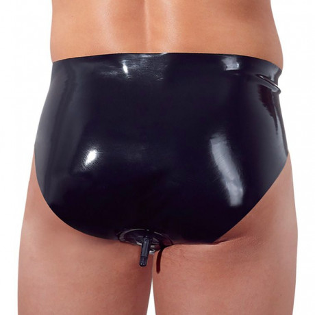 Latex Briefs with Anal Plug Latex Briefs with Anal Plug