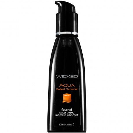 Wicked Aqua Salted Caramel Waterbased Lubricant 120mls Wicked Aqua Salted Caramel Waterbased Lubricant 120mls