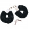 Bad Kitty Black Plush Handcuffs