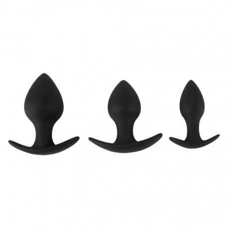 Black Velvet Silicone Three Piece Anal Training Set Black Velvet Silicone Three Piece Anal Training Set