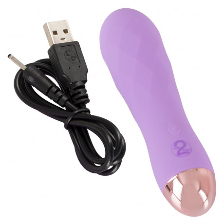Cuties Silk Touch Rechargeable Mini Vibrator Purple Cuties Silk Touch Rechargeable Mini Vibrator Purple