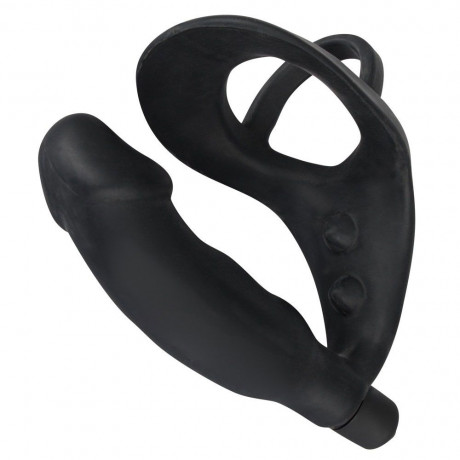Black Velvets Cock Ring And Vibrating Anal Plug Black Velvets Cock Ring And Vibrating Anal Plug