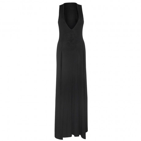 Leg Avenue Deep V Dual Slit Jersey Maxi Dress