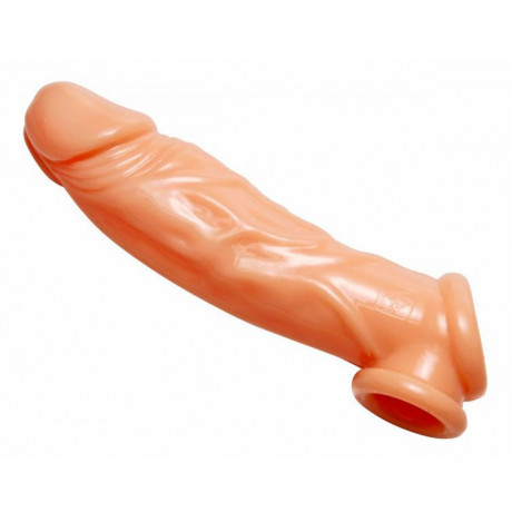 Realistic Flesh Penis Enhancer and Ball Stretcher 8 Inches Realistic Flesh Penis Enhancer and Ball Stretcher 8 Inches