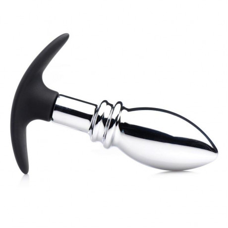 Master Series Dark Stopper Metal And Silicone Anal Plug Master Series Dark Stopper Metal And Silicone Anal Plug