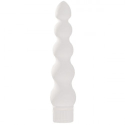 White Nights 7 Inch Ribbed Anal Vibrator