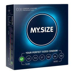 My.Size Natural Latex Condom 47 Width 3 PCS My.Size Natural Latex Condom 47 Width 3 PCS