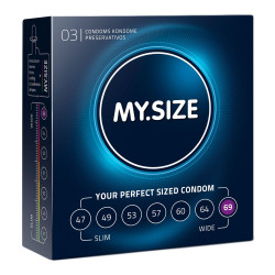 My.Size Natural Latex Condom 69 Width 3 PCS My.Size Natural Latex Condom 69 Width 3 PCS