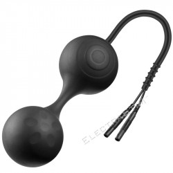ElectraStim Silicone Noir Lula Electro Jiggle Kegel Balls ElectraStim Silicone Noir Lula Electro Jiggle Kegel Balls