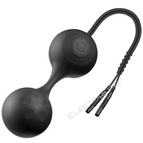 ElectraStim Silicone Noir Lula Electro Jiggle Kegel Balls ElectraStim Silicone Noir Lula Electro Jiggle Kegel Balls