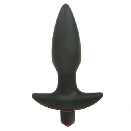 Silicone Butt Plug With Vibrating Bullet Silicone Butt Plug With Vibrating Bullet