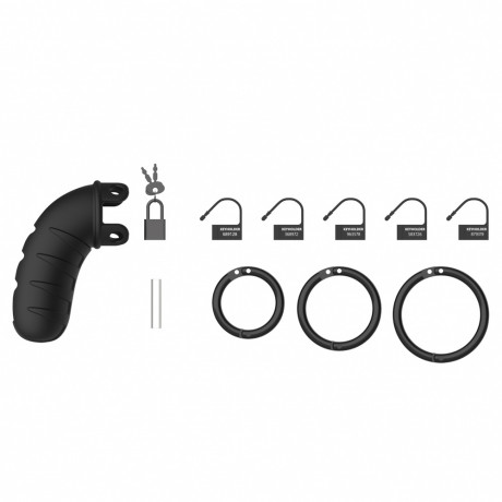 Man Cage 08 Male 4.2 Inch Black Chastity Cage