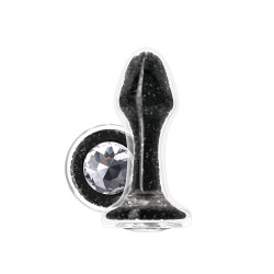 Stardust Glam Black Crystal Butt Plug