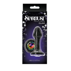 Stardust Glam Black Crystal Butt Plug