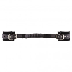 Ouch Adjustable Black Leather Handcuffs