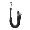 Saddle Leather With Barbed Wire Flogger 30 Inches Black