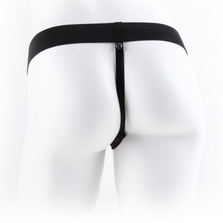 Fetish Fantasy Series 9 Inch Vibrating Hollow Strap On Brown