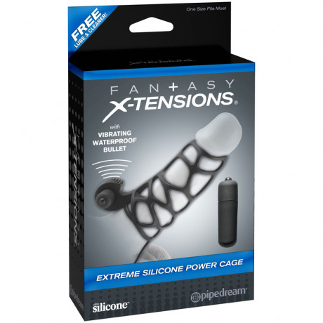 Fantasy Xtensions Silicone Extreme Power Vibrating Cock Cage Fantasy Xtensions Silicone Extreme Power Vibrating Cock Cage