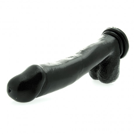 Basix 12 Inch Dong With Suction Cup Black Basix 12 Inch Dong With Suction Cup Black
