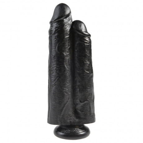King Cock Two Cocks One Hole 9 Inch Black Dildo King Cock Two Cocks One Hole 9 Inch Black Dildo