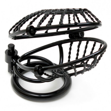 Opening Metal Male Chastity Device With 2 Padlocks