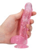 RealRock 6 Inch Pink Realistic Crystal Clear Dildo RealRock 6 Inch Pink Realistic Crystal Clear Dildo