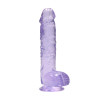 RealRock 6 Inch Purple Realistic Crystal Clear Dildo RealRock 6 Inch Purple Realistic Crystal Clear Dildo