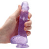 RealRock 6 Inch Purple Realistic Crystal Clear Dildo RealRock 6 Inch Purple Realistic Crystal Clear Dildo