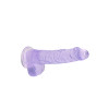 RealRock 6 Inch Purple Realistic Crystal Clear Dildo RealRock 6 Inch Purple Realistic Crystal Clear Dildo