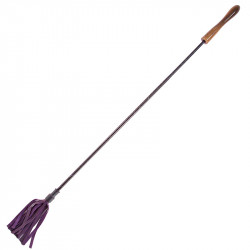Rouge Garments Riding Crop With Wooden Handle Purple Rouge Garments Riding Crop With Wooden Handle Purple