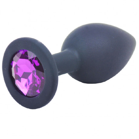 Small Black Jewelled Silicone Butt Plug Small Black Jewelled Silicone Butt Plug