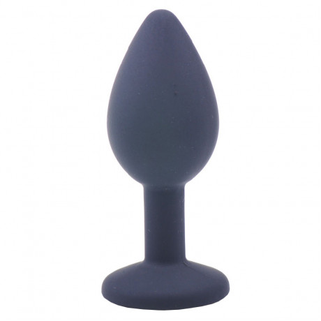 Small Black Jewelled Silicone Butt Plug Small Black Jewelled Silicone Butt Plug