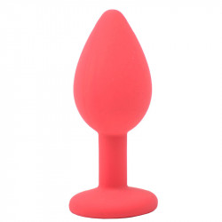 Small Red Jewelled Silicone Butt Plug Small Red Jewelled Silicone Butt Plug