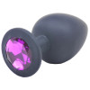 Large Black Jewelled Silicone Butt Plug Large Black Jewelled Silicone Butt Plug