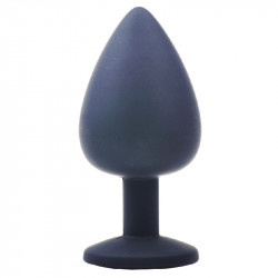 Large Black Jewelled Silicone Butt Plug Large Black Jewelled Silicone Butt Plug