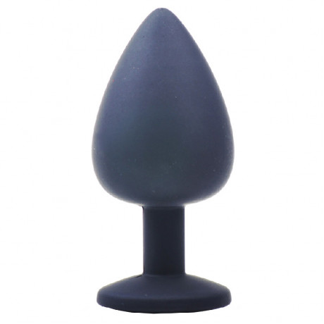 Large Black Jewelled Silicone Butt Plug Large Black Jewelled Silicone Butt Plug
