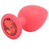 Large Red Jewelled Silicone Butt Plug Large Red Jewelled Silicone Butt Plug