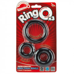 Screaming O Ring O x 3 Black Cockrings Screaming O Ring O x 3 Black Cockrings