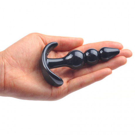 Small Black Beaded Anal Plug Small Black Beaded Anal Plug