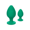 Cheeky Butt Plug Duo Green Cheeky Butt Plug Duo Green